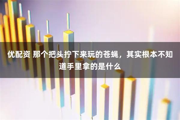 优配资 那个把头拧下来玩的苍蝇，其实根本不知道手里拿的是什么